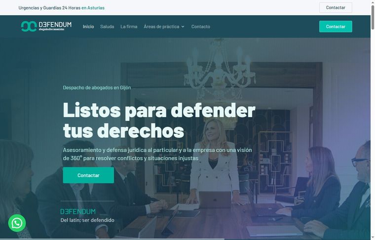 Web del despacho de abogados Defendum en Gijón