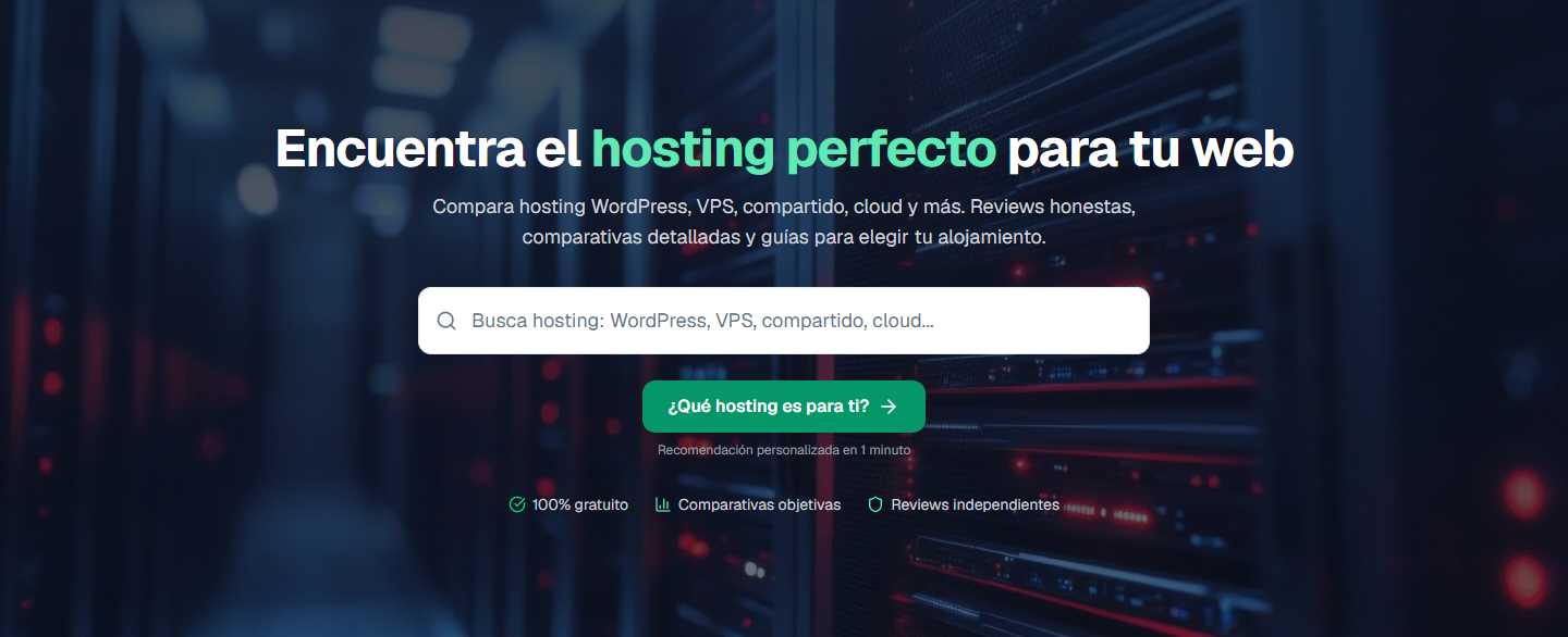 Captura de ComparaHosting