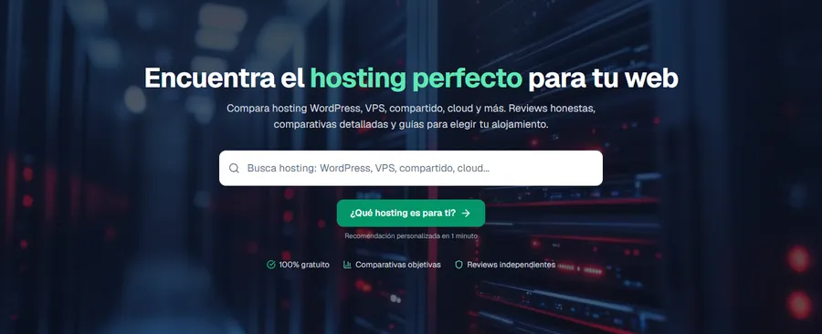 Captura de ComparaHosting