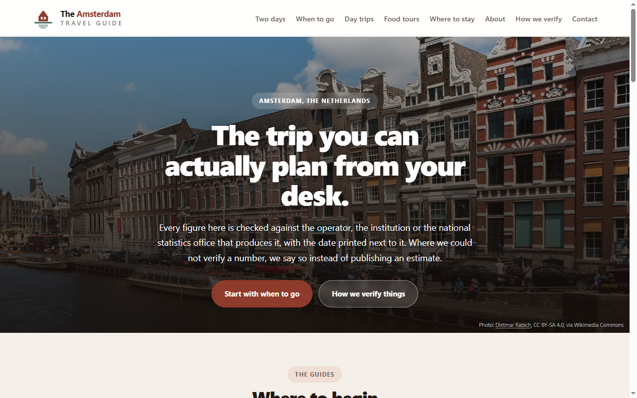Captura de The Amsterdam Travel Guide