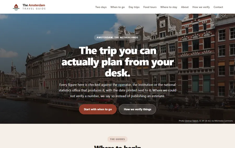 Captura de The Amsterdam Travel Guide